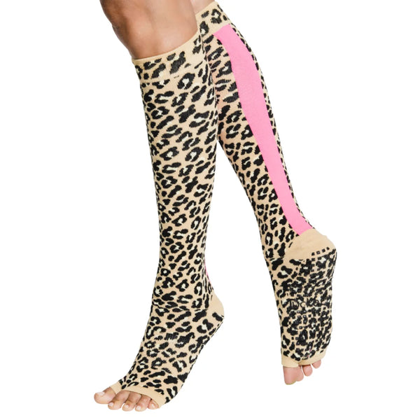Knee High - Leopard Pink Stripe